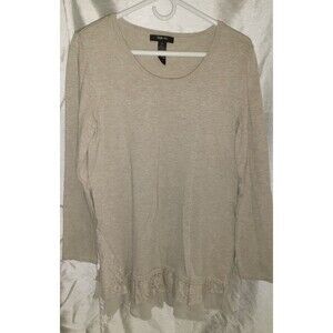 Style & Co Women's Tan Longsleeve Light Sweater layered Sz M